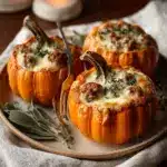 Turkey Sage Stuffed Pumpkins Recipe