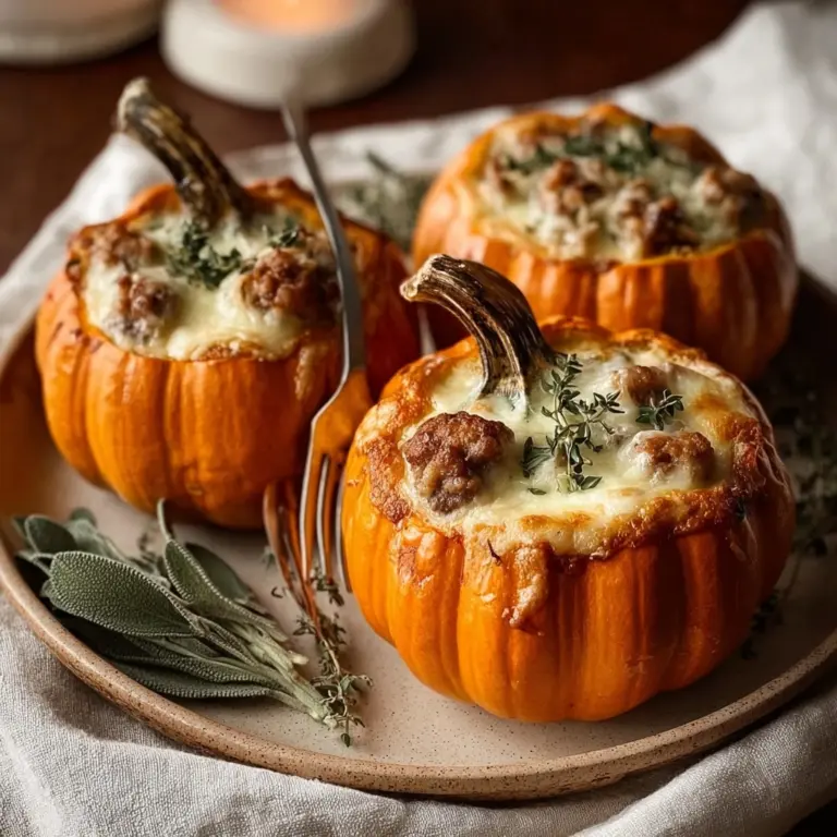Turkey Sage Stuffed Pumpkins Recipe