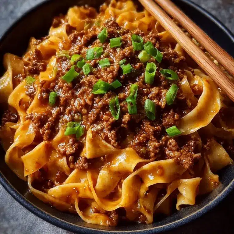 Mongolian Ground Beef Noodles Recipe
