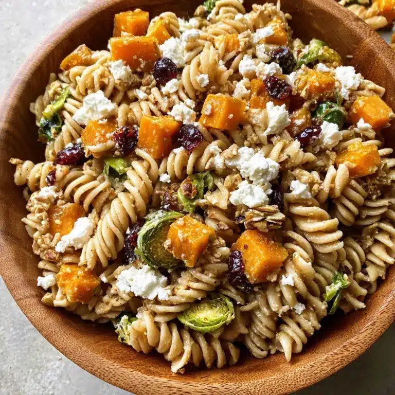 Fall Pasta Salad with Butternut Squash and Brussels Recipe