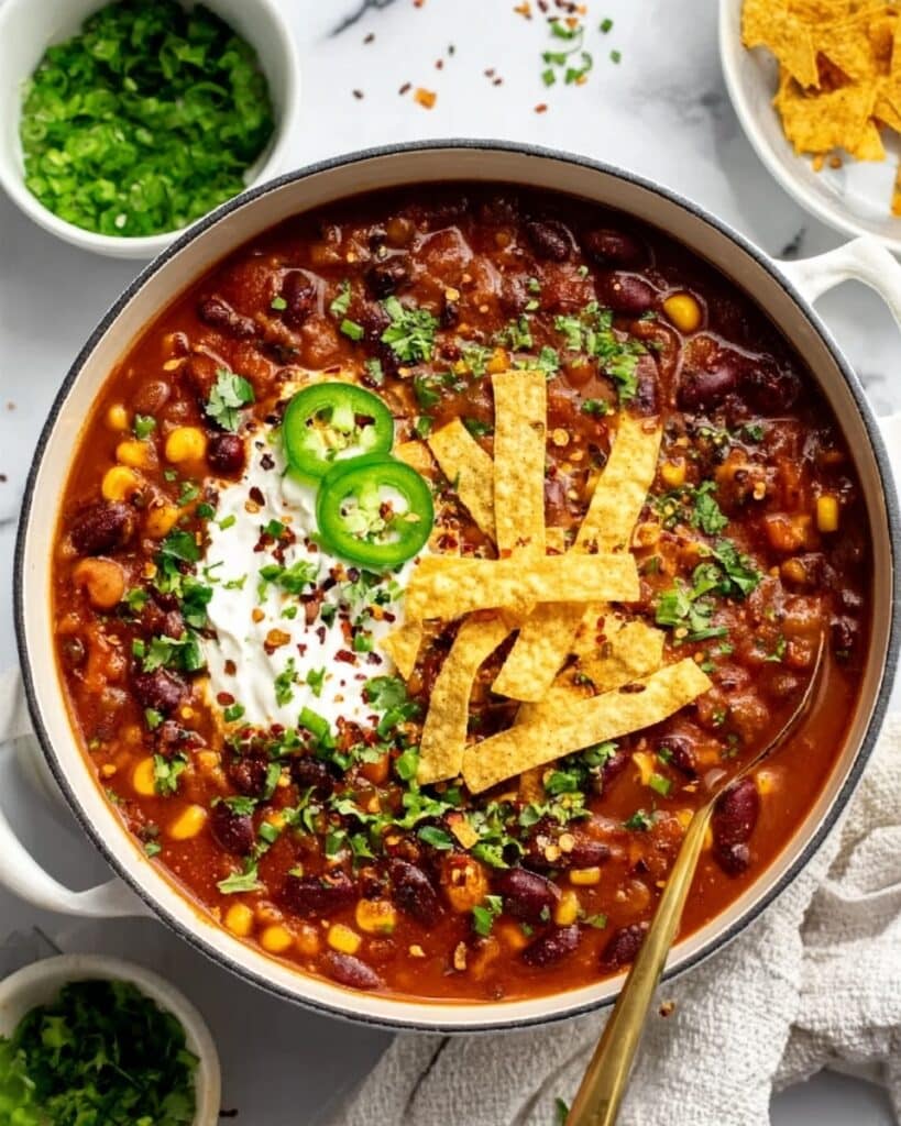 Creamy Lentil Tortilla Soup Recipe