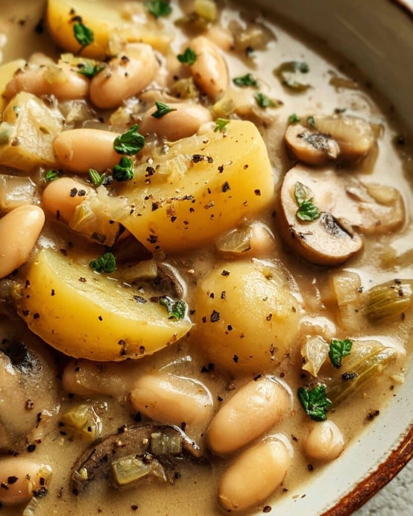 Cozy White Bean Mushroom Stew Recipe