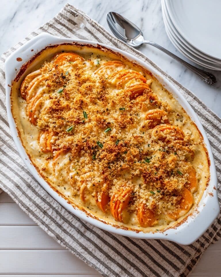 Cheesy Herb Butternut Squash Gratin with Panko Topping Recipe