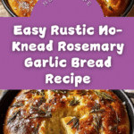 Rustic No-Knead Rosemary Garlic Bread Recipe