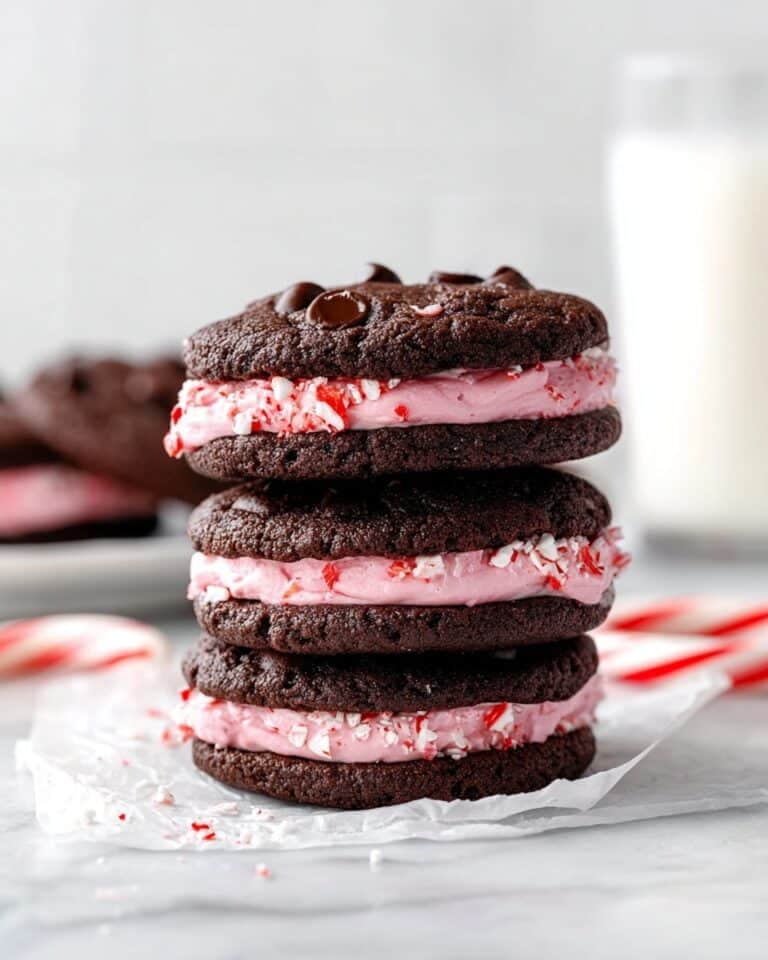 Chocolate Peppermint Sandwich Cookies Recipe