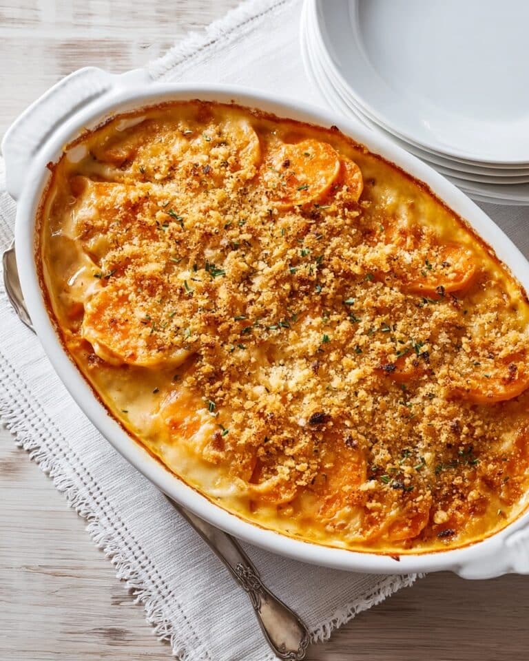 Cheesy Herb Butternut Squash Gratin with Panko Topping Recipe