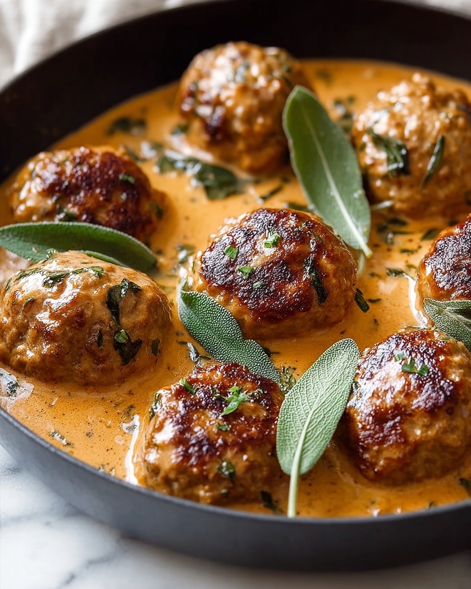 Turkey Meatballs in Pumpkin Sage Sauce Recipe