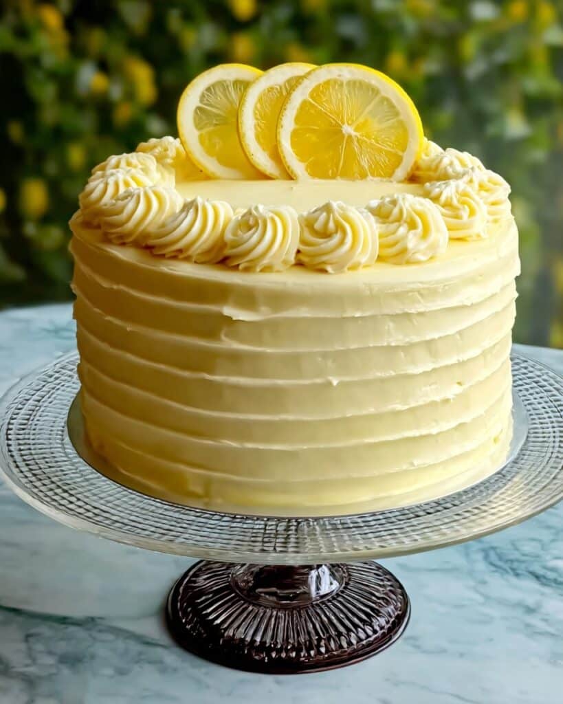 Creamy Lemon Cheesecake Cake Recipe
