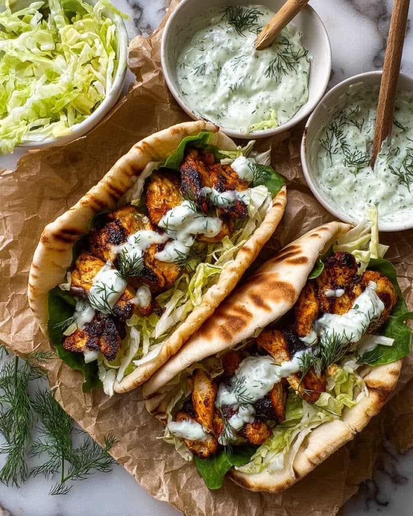 Sheet Pan Chicken Pitas Recipe