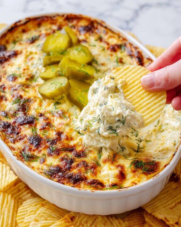 Creamy Ranch Dill Pickle Dip Recipe