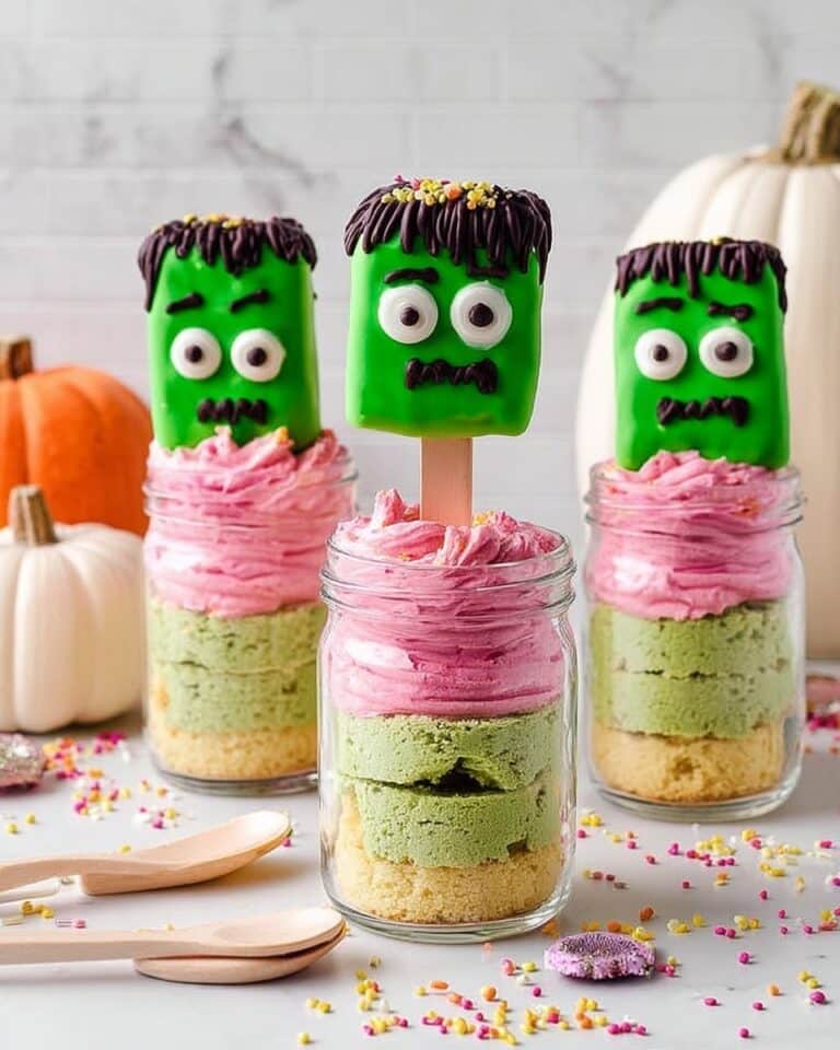 Frankenstein Cupcakes in a Jar Recipe