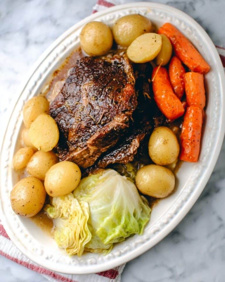 Ninja Foodi Corned Beef and Cabbage with Balsamic Glaze Recipe