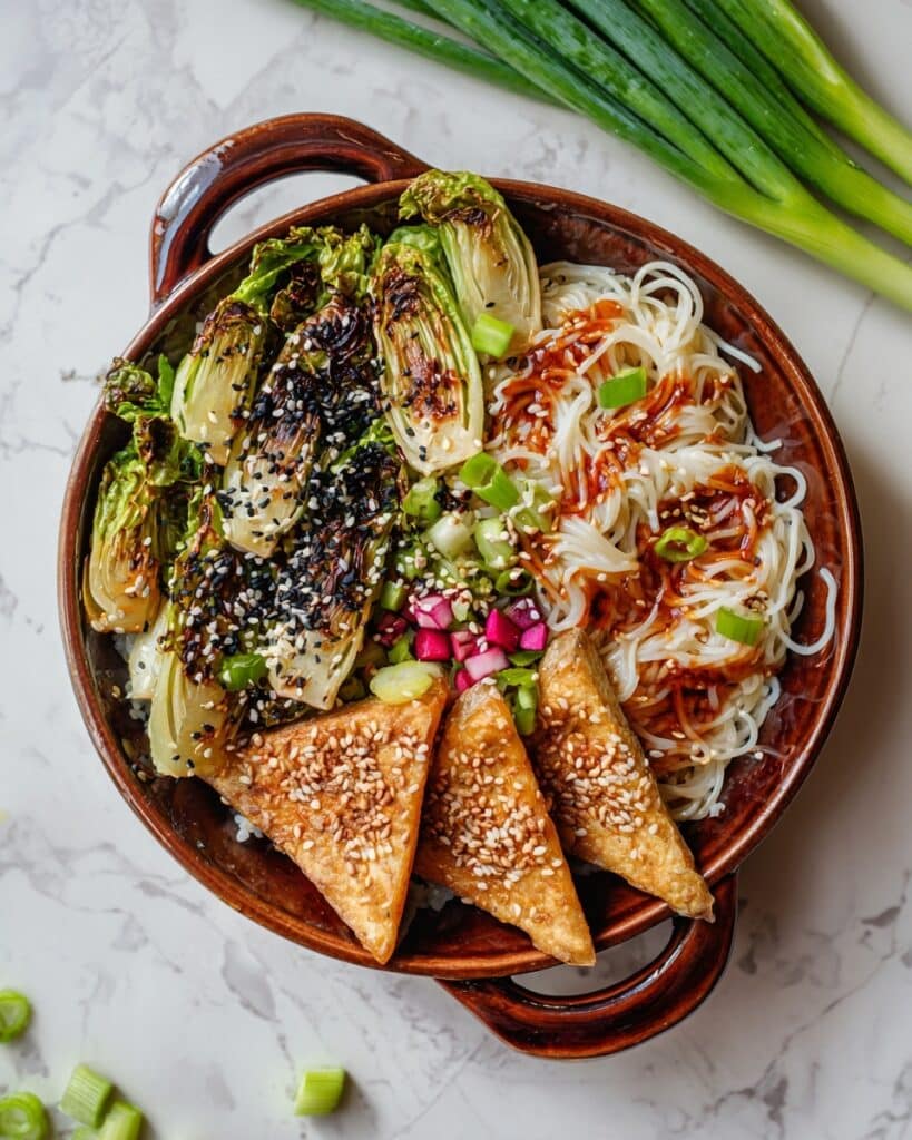 Grilled Tofu and Veggie Noodle Salad with Sesame and Ginger Recipe