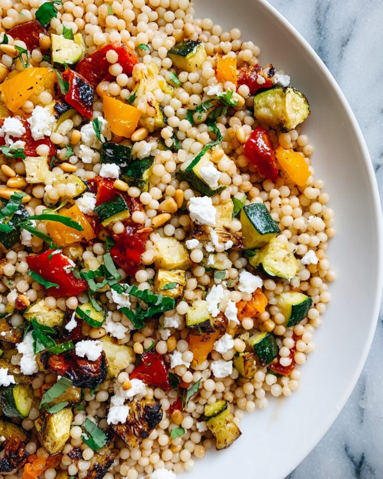 Roasted Vegetable Couscous Salad with Lemon Dressing Recipe