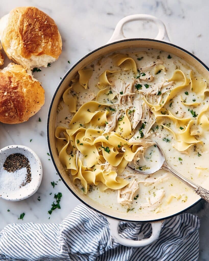 Shaker Chicken and Noodle Soup Recipe