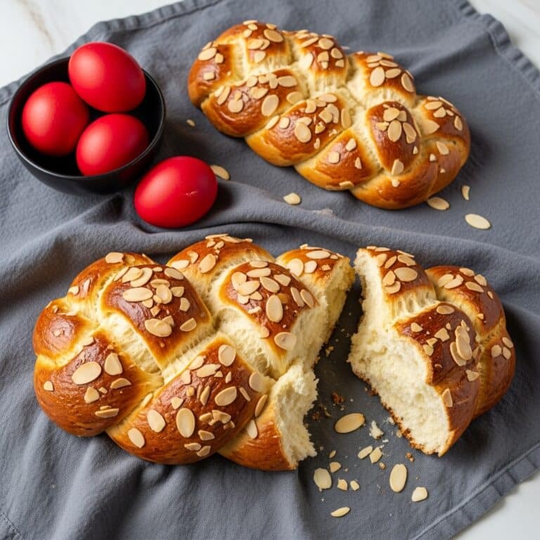 Traditional Greek Easter Tsoureki (Sweet Braided Bread) Recipe