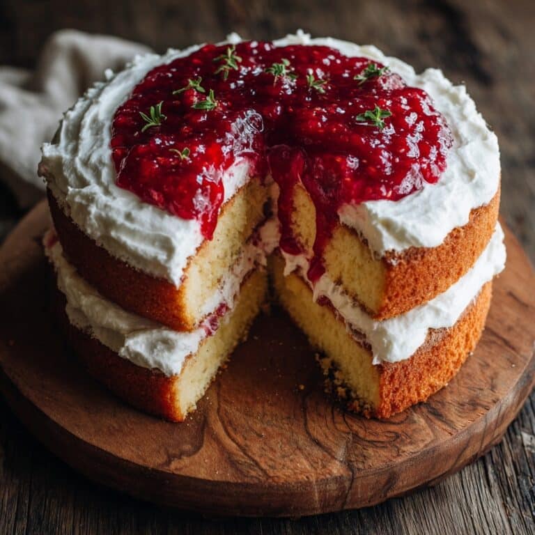 Lemon Curd Layer Cake with Raspberry Buttercream Recipe