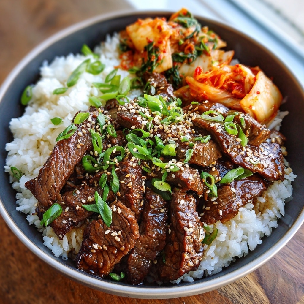 Korean BBQ Steak Rice Bowls Recipe - Recipe Image