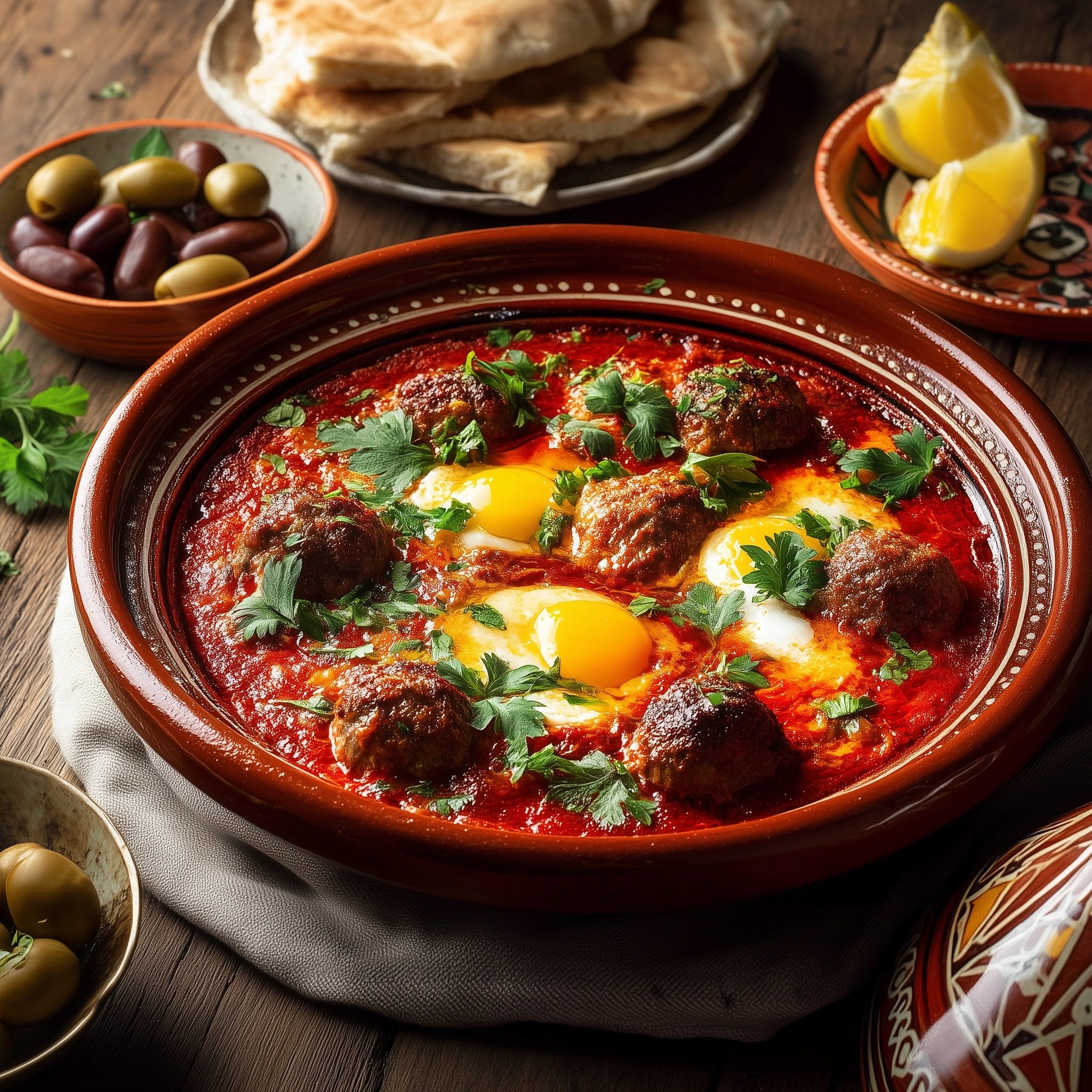 Moroccan Spiral Meatball Zucchini Bake Recipe - Recipe Image