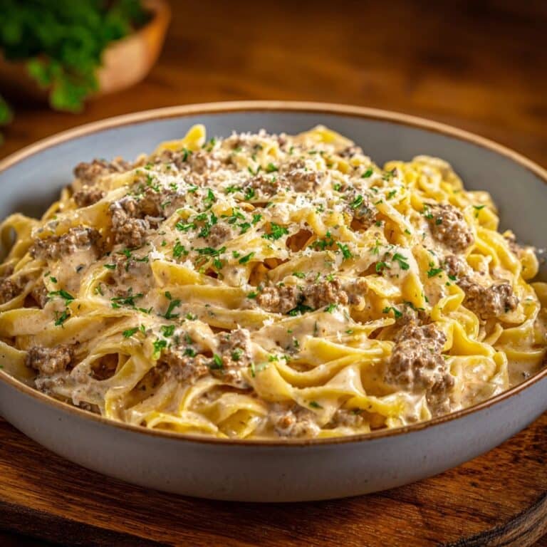 Stovetop Creamy Ground Beef Pasta Recipe