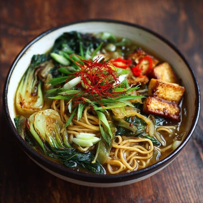 Ginger Garlic Noodle Soup with Bok Choy Recipe