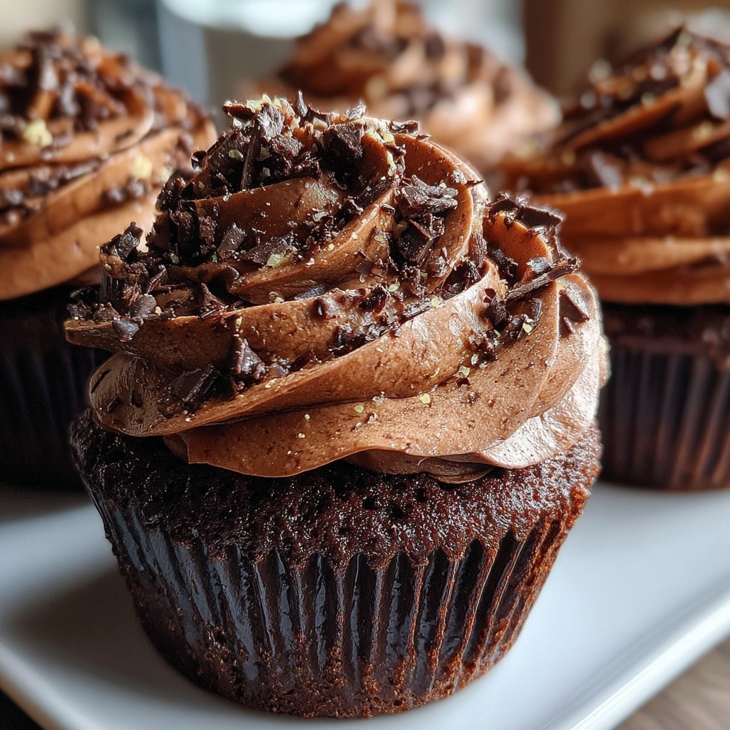 Dark Chocolate Espresso Cupcakes Recipe - Recipe Image