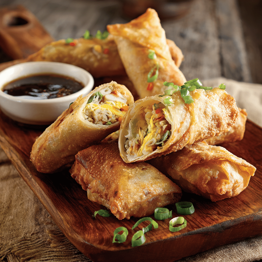 Philly Cheesesteak Egg Rolls with Creamy Chipotle Dipping Sauce Recipe - Recipe Image