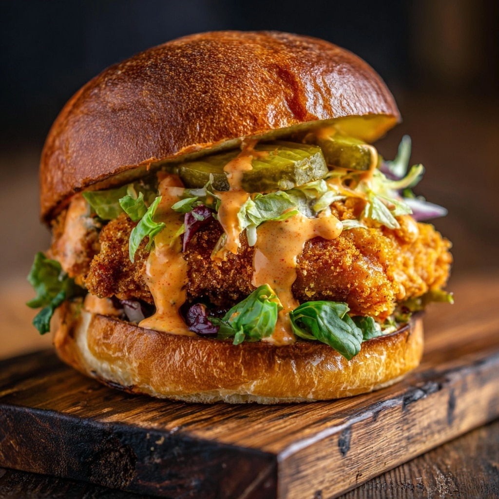 Crispy Buffalo Chicken Sandwich with Ranch Slaw Recipe - Recipe Image