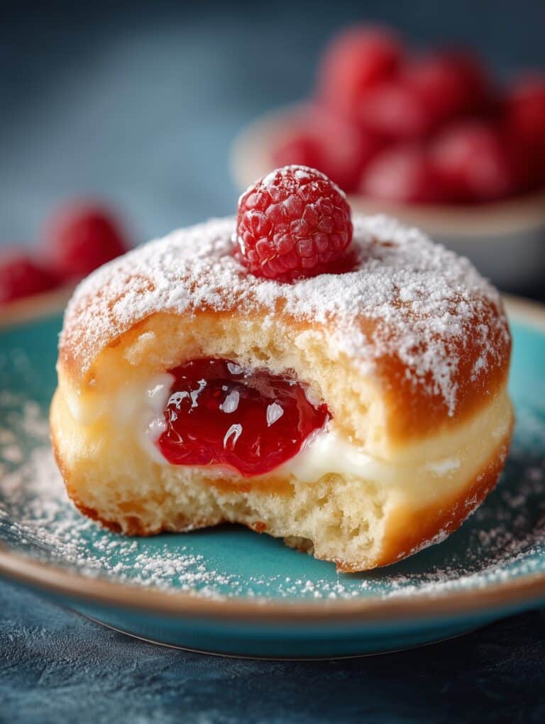 Raspberry Croissant Sourdough Donuts Recipe