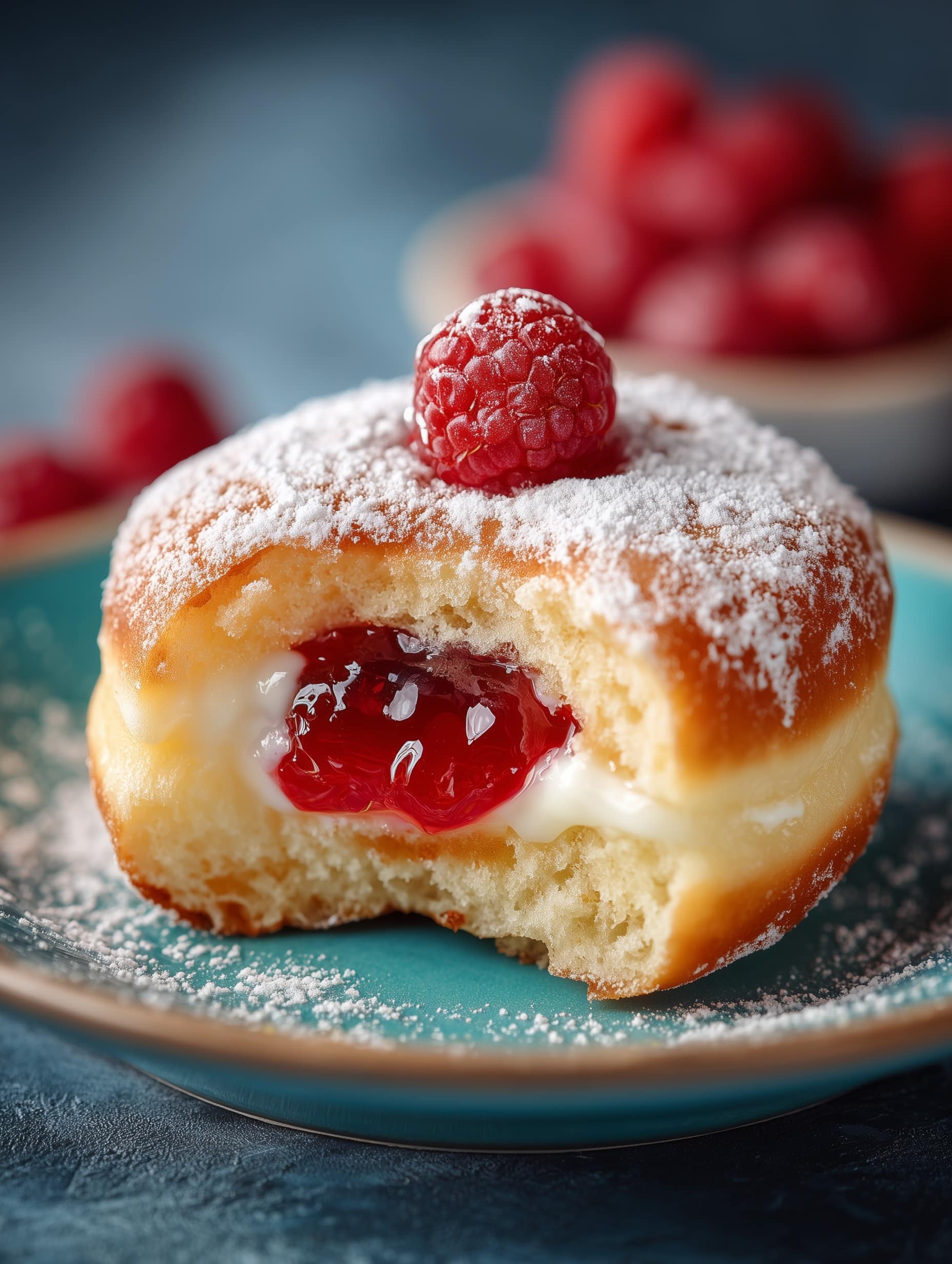 Raspberry Croissant Sourdough Donuts Recipe - Recipe Image