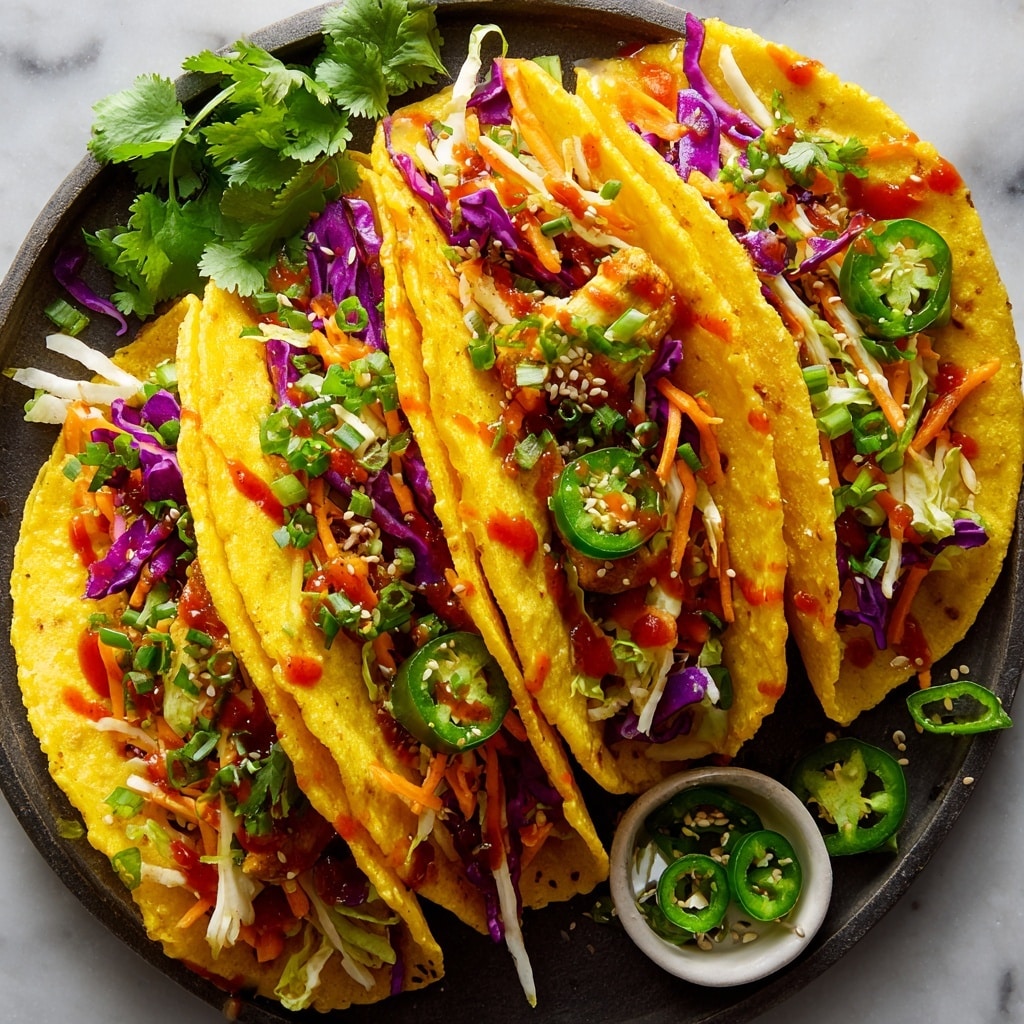 Korean Beef Tacos with Gochujang Slaw in Crockpot Recipe - Recipe Image