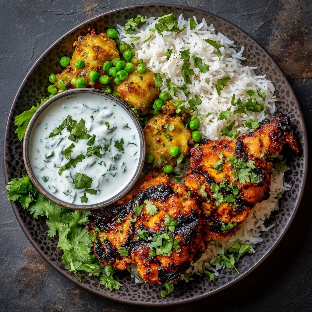 Peruvian Chicken and Rice with Green Sauce Recipe - Recipe Image