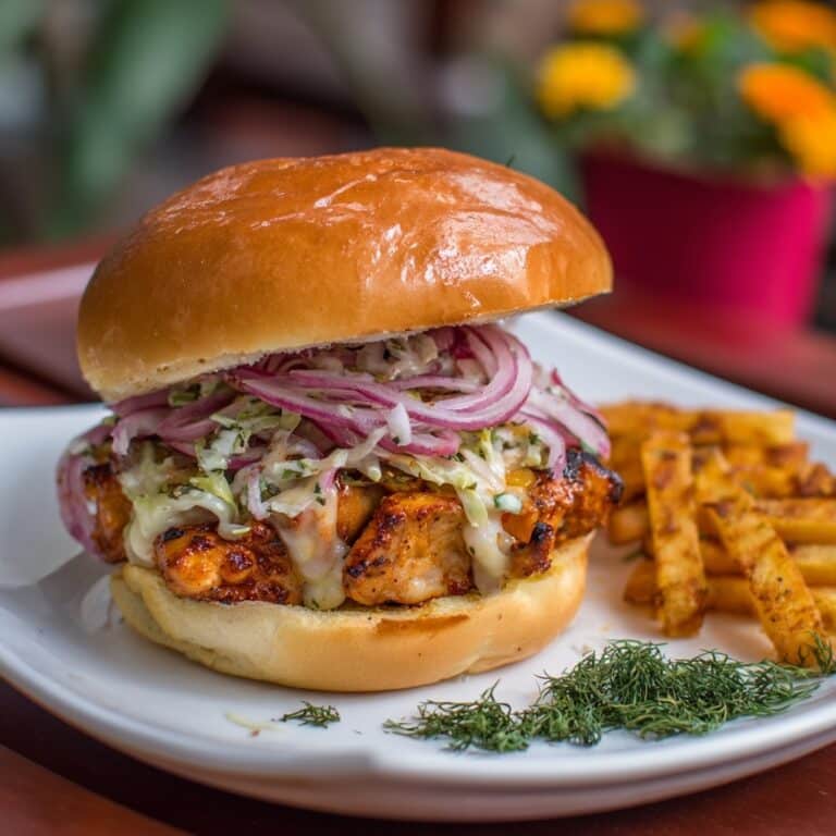 Crispy Cilantro Lime Chicken Sandwich with Cucumber Salad Recipe