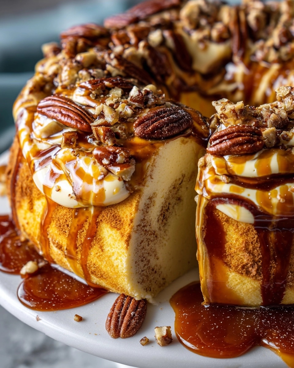 Pumpkin Caramel Monkey Bread with White Chocolate Drizzle Recipe - Recipe Image