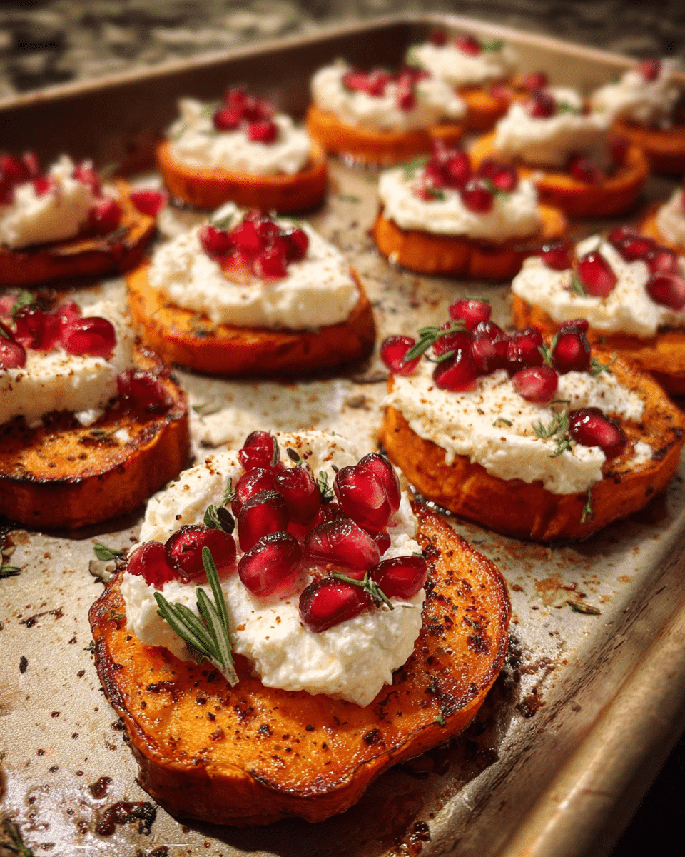 Roasted Sweet Potato Rounds with Honey & Feta Recipe - Recipe Image