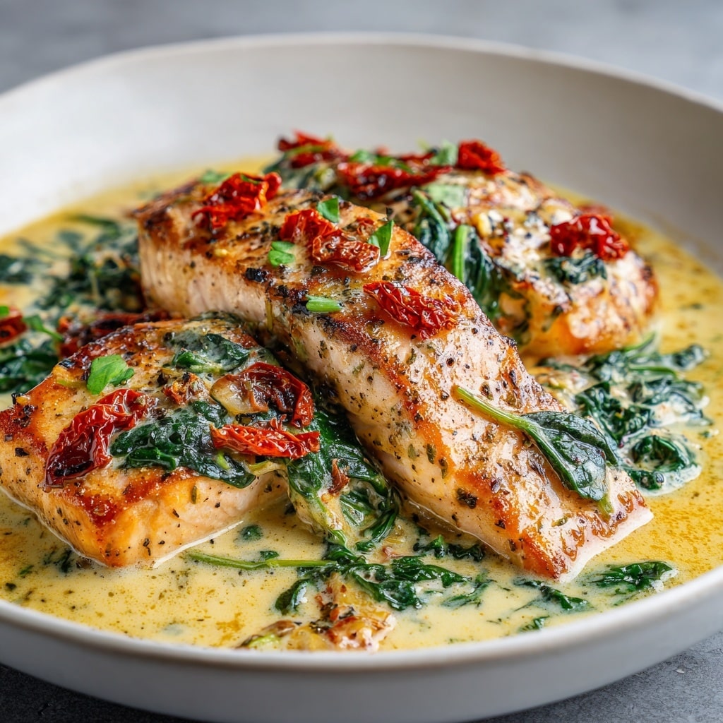 Pesto-Roasted Salmon with Tomatoes and White Beans Recipe - Recipe Image