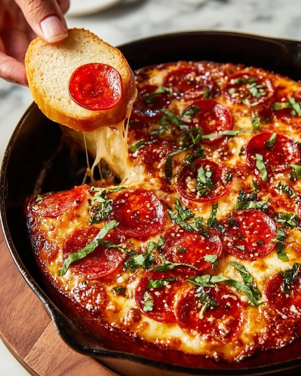 Hot Honey Pepperoni Pizza Dip: The Ultimate Party Appetizer Recipe - Recipe Image