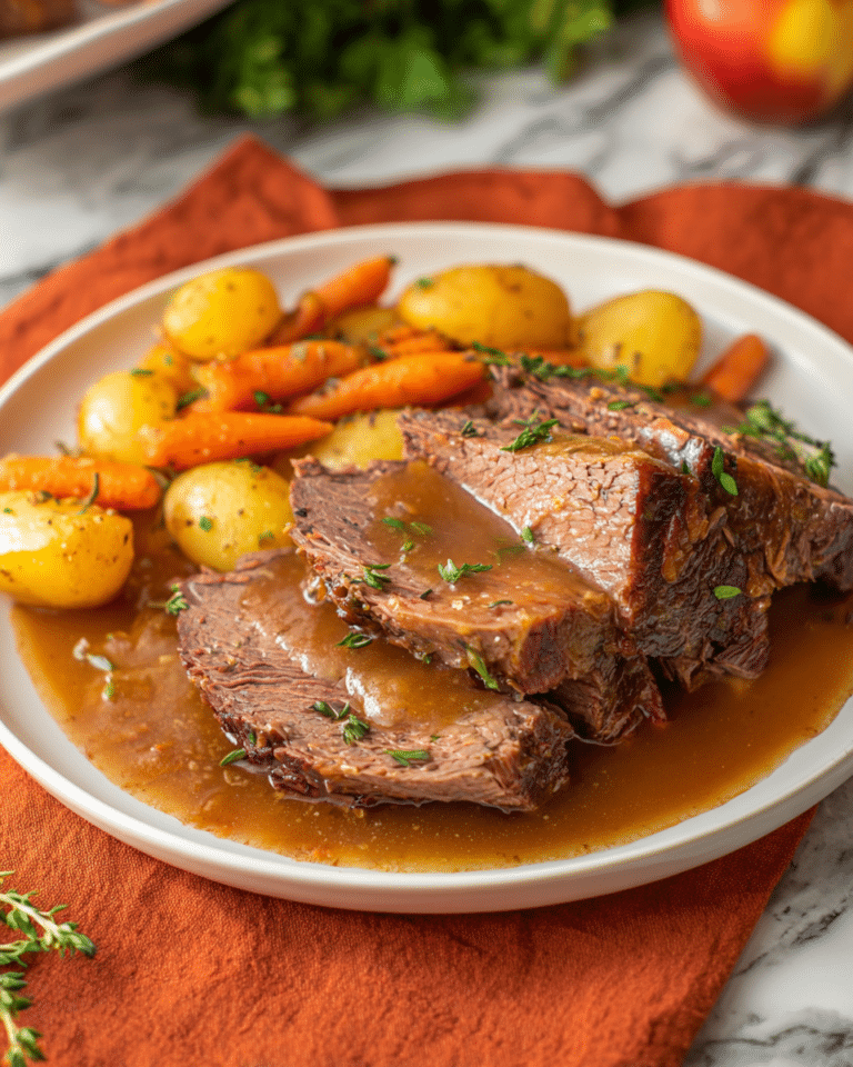 Slow Cooker Apple Cider Pot Roast Recipe