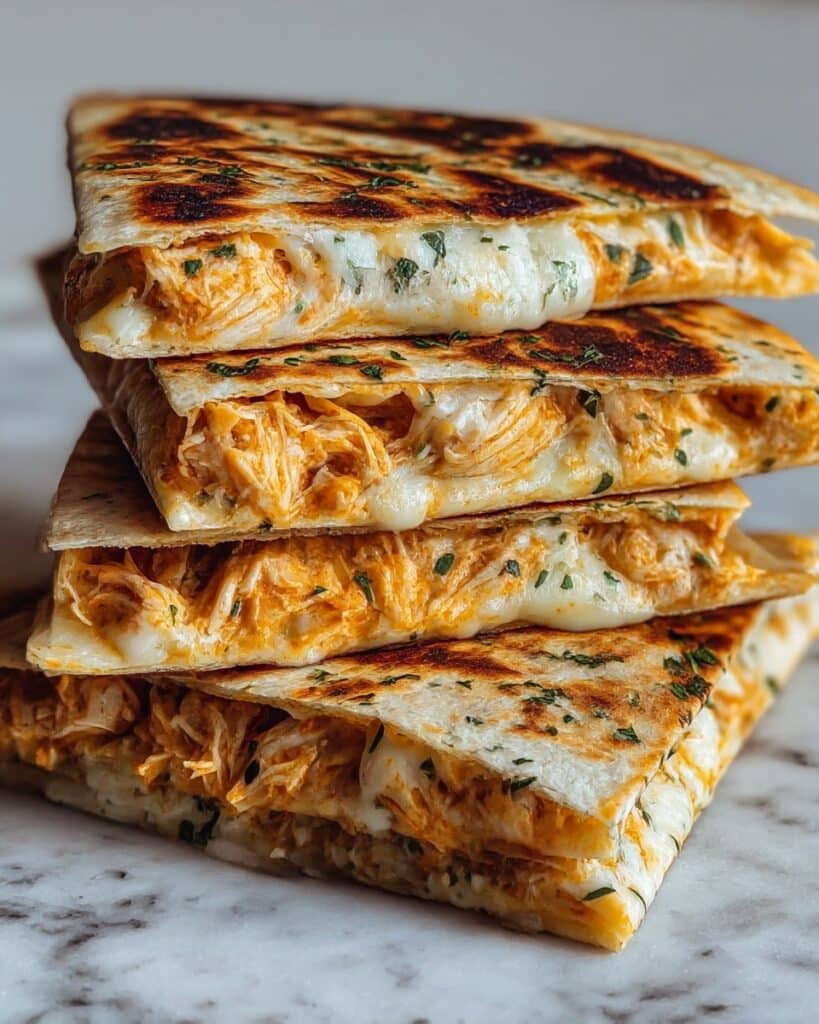 High Protein Chicken Ranch Quesadilla Crispy Creamy Low Carb Recipe
