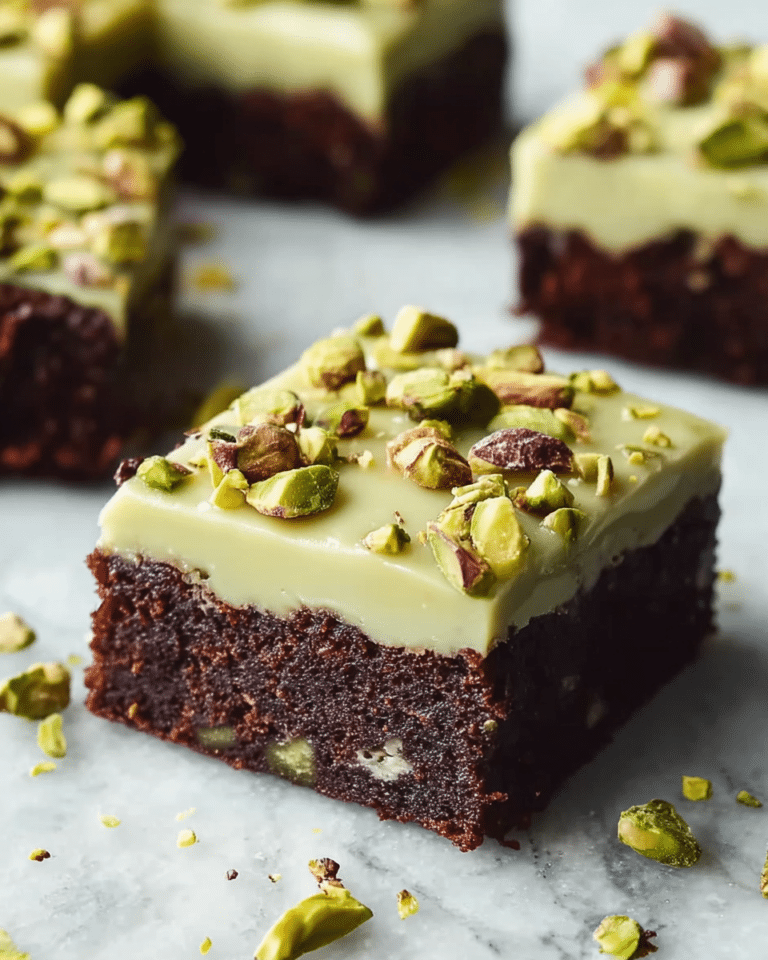 Pistachio Brownies with Pistachio Ganache Recipe