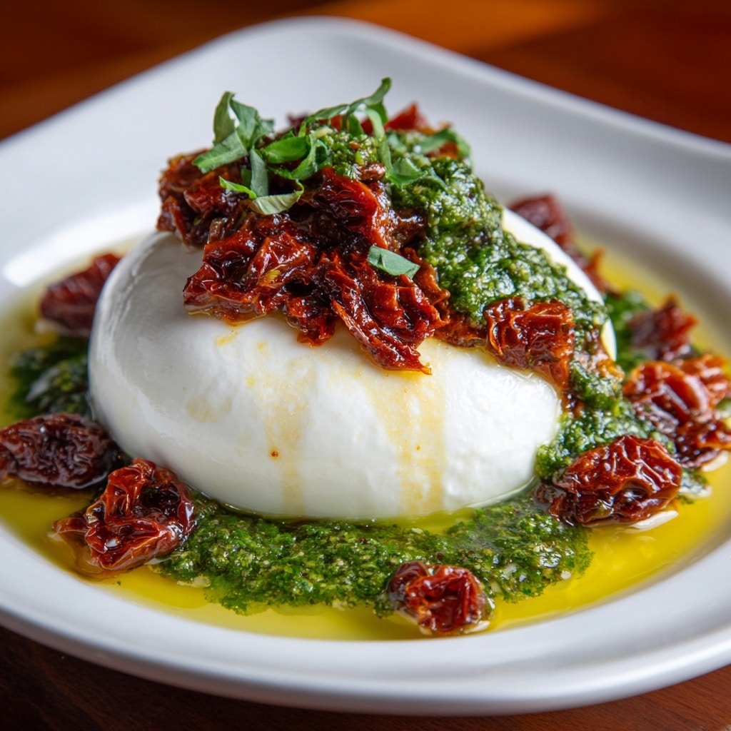 Burrata with Roasted Cherry Tomatoes, Figs, and Balsamic Glaze Recipe