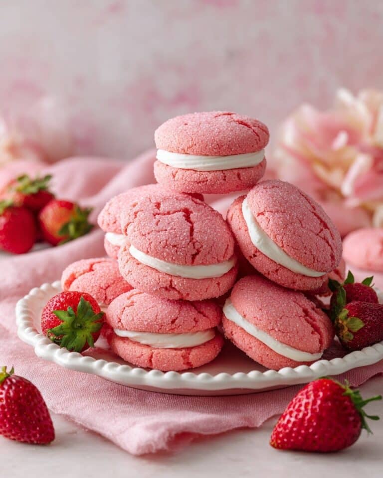 Soft Strawberry Cake Mix Sandwich Cookies Recipe