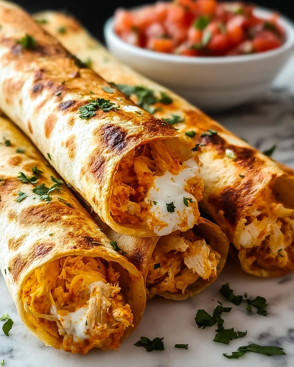 Crispy Cream Cheese Chicken Taquitos Recipe - Recipe Image