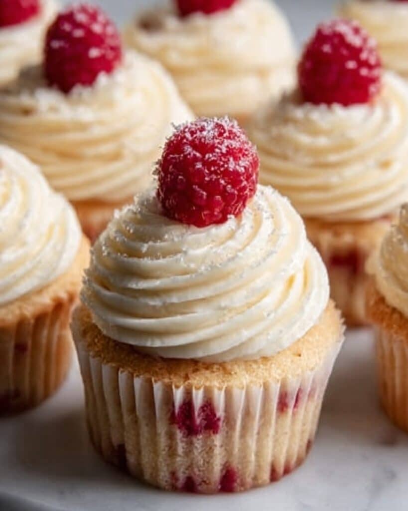 Incredible Almond Wedding Cake Cupcakes with Raspberry Filling Recipe