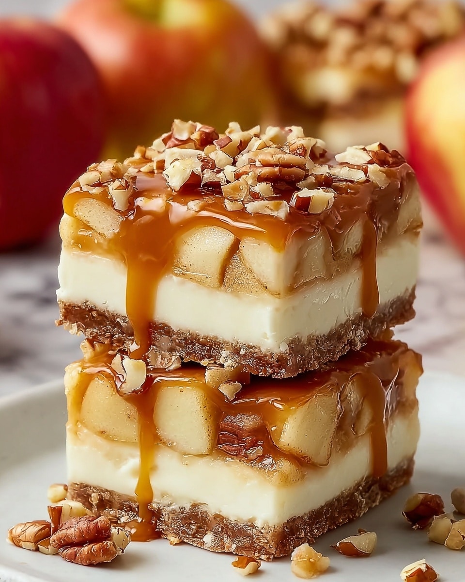 Caramel Apple Cheesecake Bars Recipe - Recipe Image
