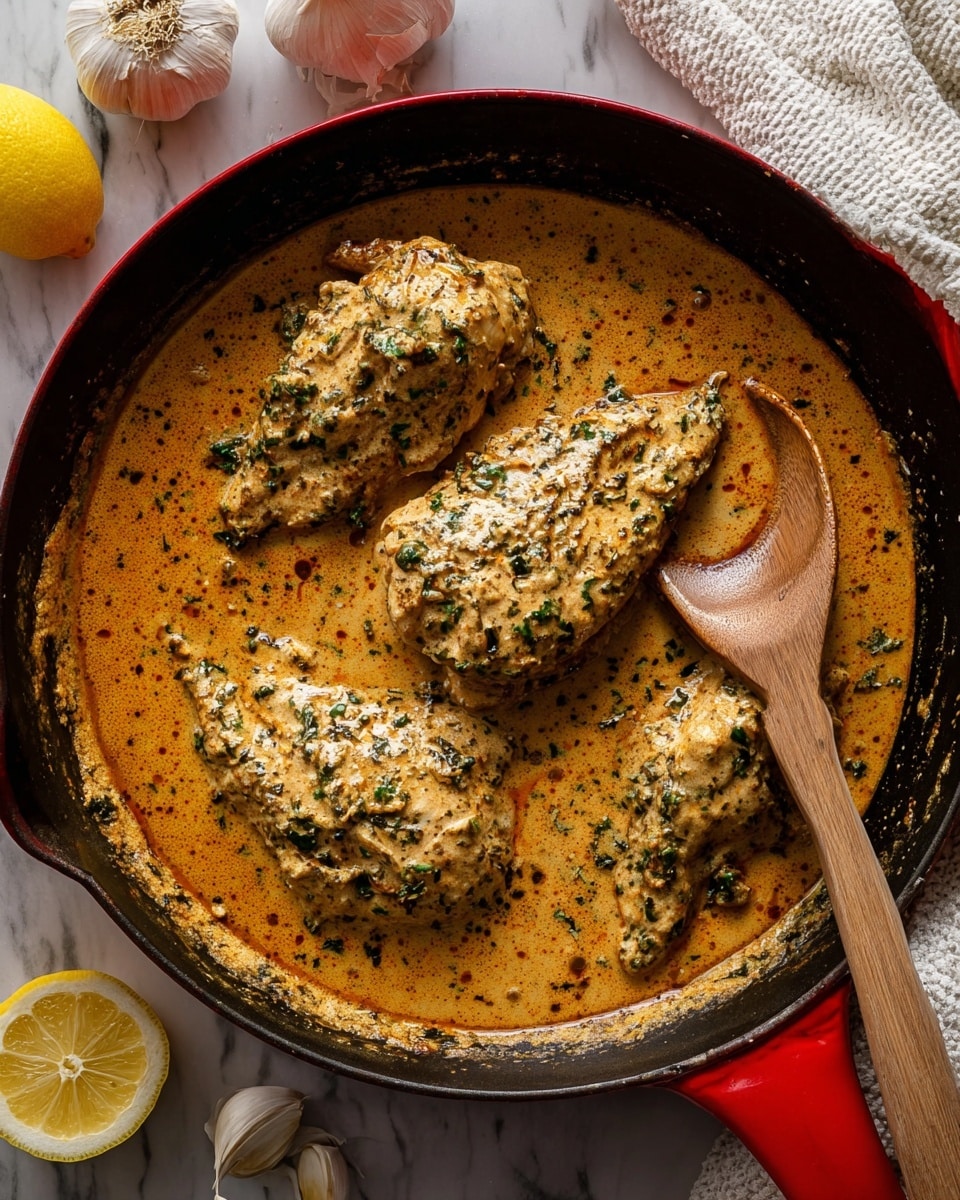 Creamy Lemon Herb Parmesan Chicken Recipe - Recipe Image