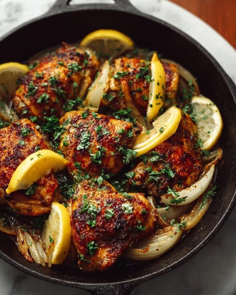Lebanese Roasted Chicken Thighs with Lemon, Garlic, and Spices Recipe
