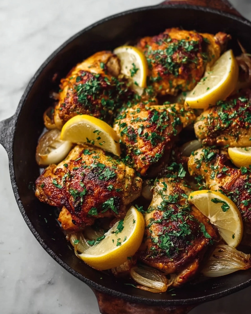 Lebanese Roasted Chicken Thighs with Lemon, Garlic, and Spices Recipe - Recipe Image