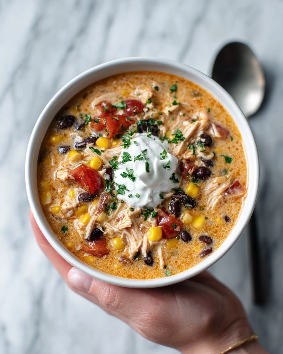 Creamy Chicken Enchilada Soup Recipe - Recipe Image