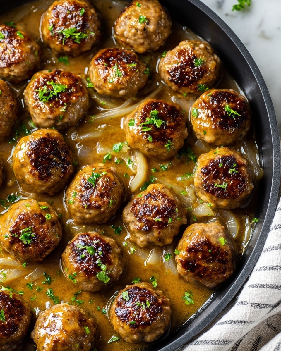 Savory French Onion Chicken Meatballs for Cozy Nights Recipe - Recipe Image